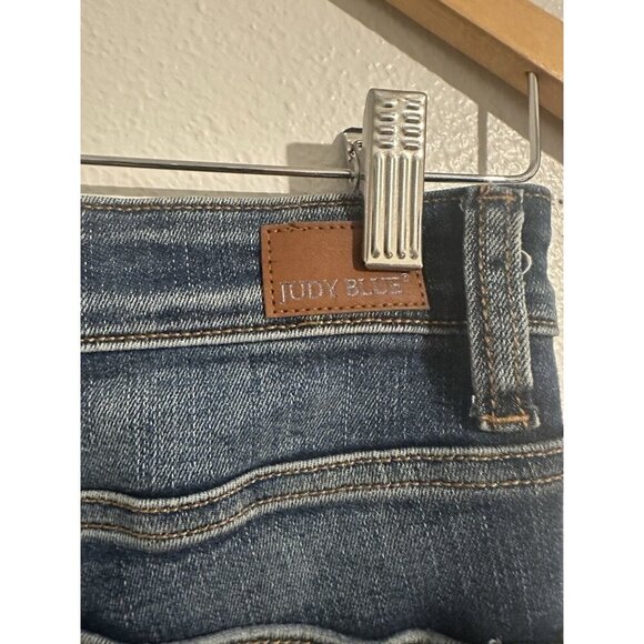 Judy Blue Women's Skinny Fit Jeans Size 1/25 Dark Wash Denim Stretch Raw Hem - Picture 11 of 15